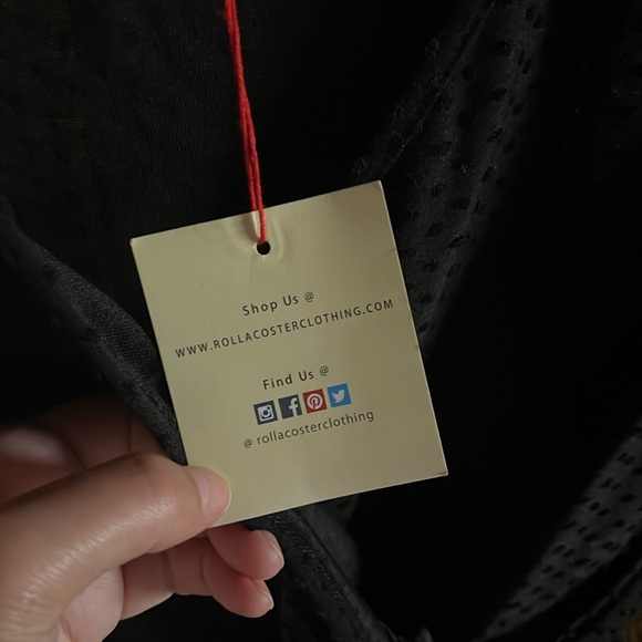 Black wrap dress. New with tags - Picture 3 of 7